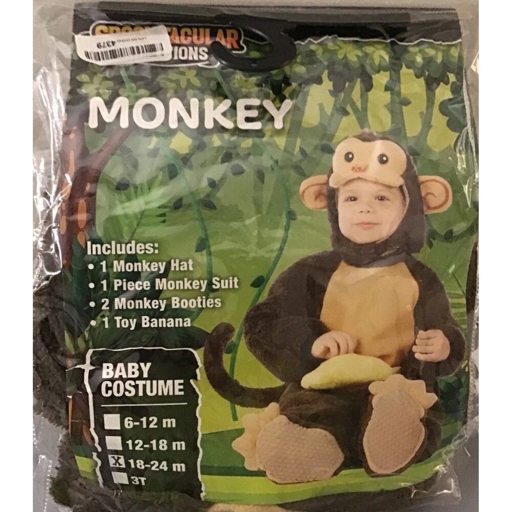 Baby MONKEY Costume 18-24 MONTHS Halloween Spooktacular Creations NIP